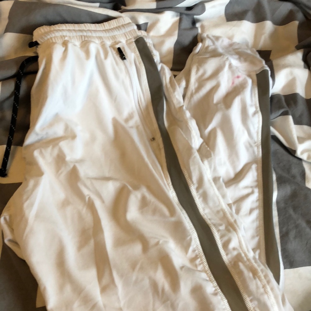 White joggers